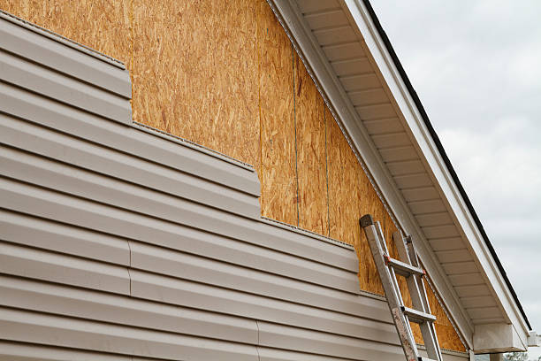 Professional Siding Replacement technician working in Charles City, VA